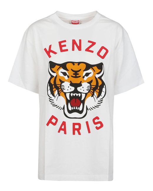 KENZO White Lucky Tiger Oversize T-Shirt