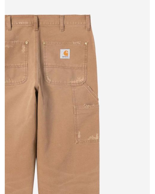 Carhartt Natural Cotton Trousers With Double Knee for men