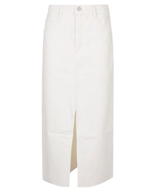 FRAME White The Midaxi Skirt