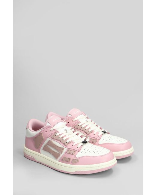 Amiri Pink Skel Top Low Sneakers