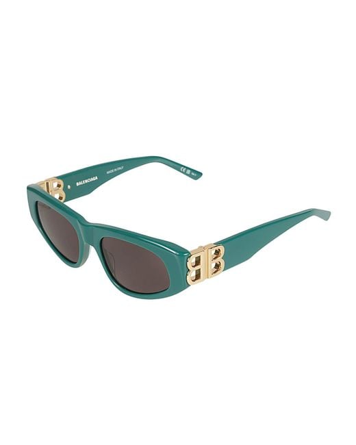 Balenciaga Green Bb Hinge Logo Sunglasses