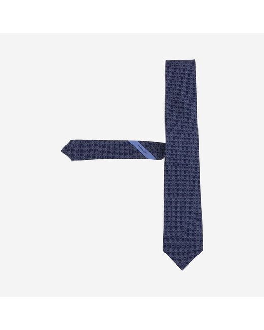 Ferragamo Blue Silk Tie Ties & Bow for men