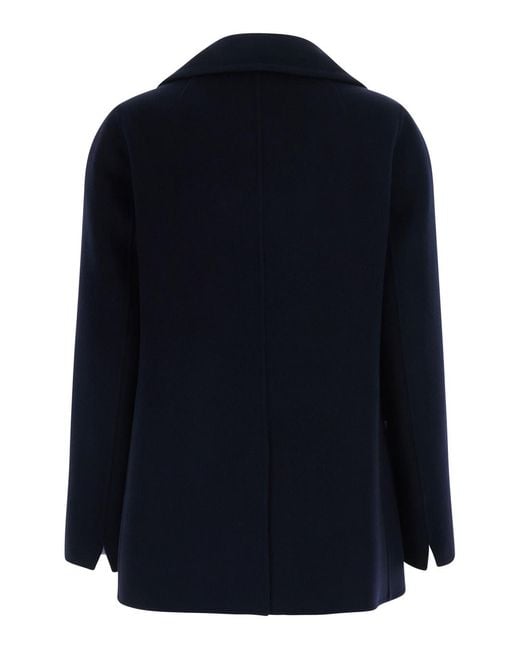 Max Mara Blue Wool Coat Camilla