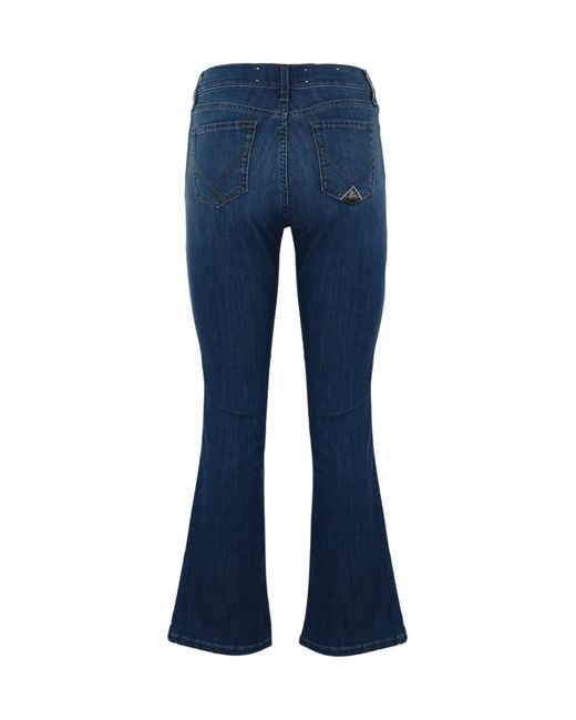 Roy Rogers Blue Flare Cropped Jeans