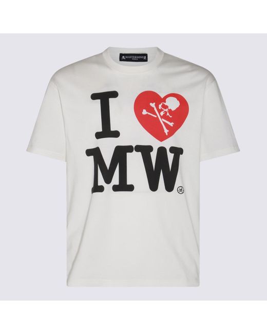MASTERMIND WORLD White Cotton T-Shirt for men