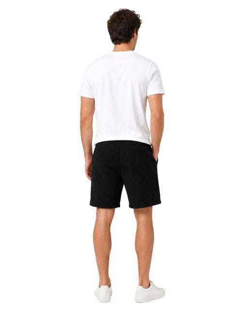Emporio Armani Black Shorts Embossed Jersey Polyamide for men