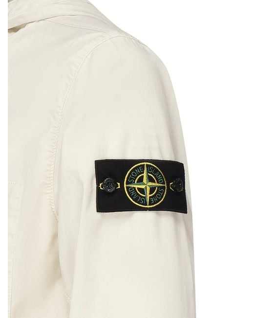 Stone Island Natural Jacket Supima Cotton Twill Stretch-Tc for men