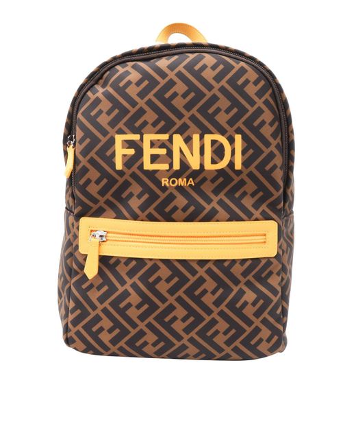 Fendi Gray Ff Baby Backpack