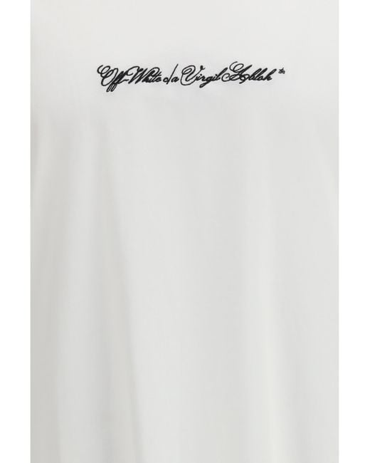 Off-White c/o Virgil Abloh White Script Arrow T-Shirt Cotton T-Shirts for men