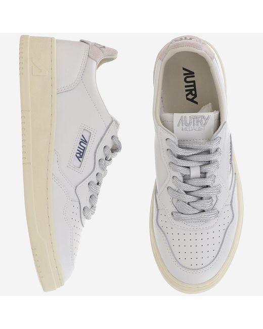 Autry White Sneakers Medalist Low Leather Leather/Rubber Trainers
