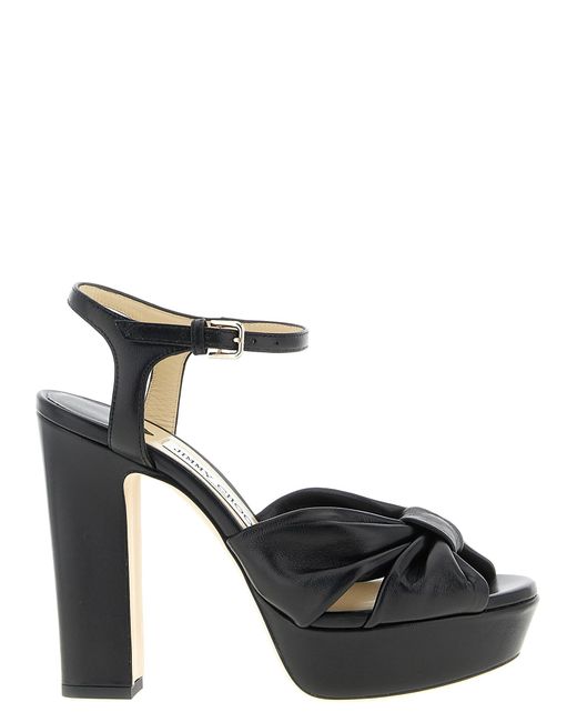 Jimmy Choo Black 'Heloise' Sandals