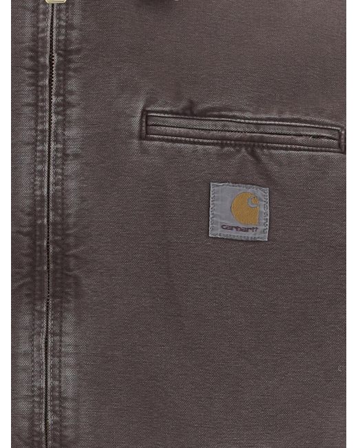 Carhartt Gray Cotton Jacket Detroit for men