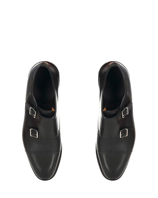 John Lobb Black Double Monk Strap Shoes William Leather Accessories for men
