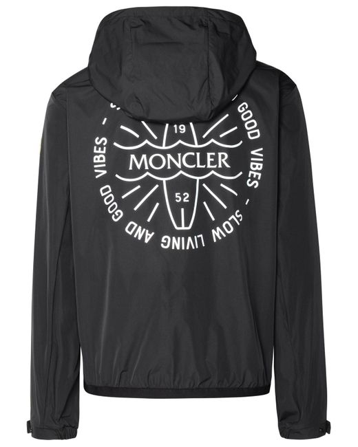 Moncler Clapier Black Polyester Jacket for men