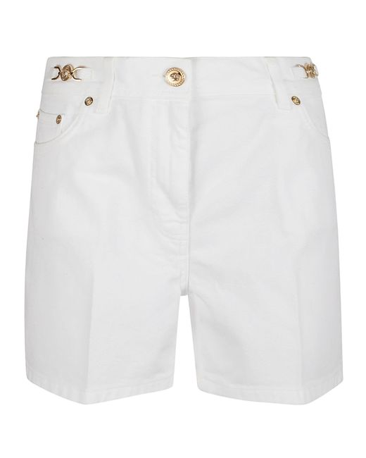 Versace White Softened 5 Pockets Denim Shorts