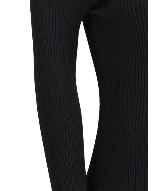 Alaïa Black Bodysuit Viscose Tops