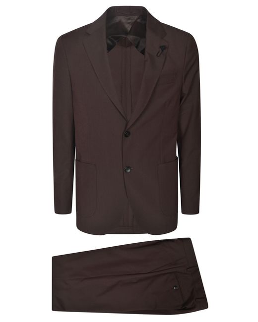 Lardini Multicolor Patched Pocket Regular Plain Suit for men