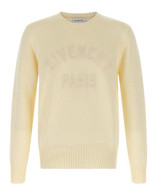 Givenchy Natural Logo-Embroidered Cotton Sweater