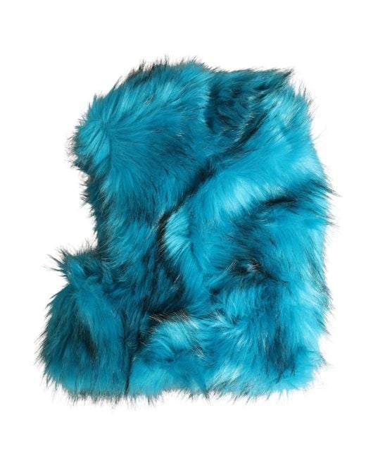 Dolce & Gabbana Blue Modacrylic Fur Bucket Capello Hat Polyester