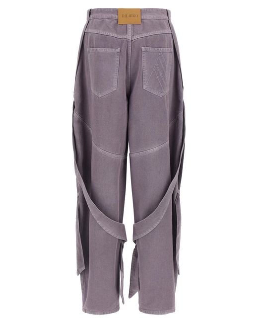 The Attico Purple Garment-Dyed Jeans
