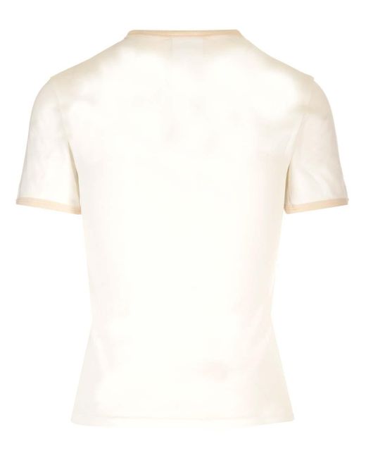Courreges Slim Fit T-shirt in White | Lyst