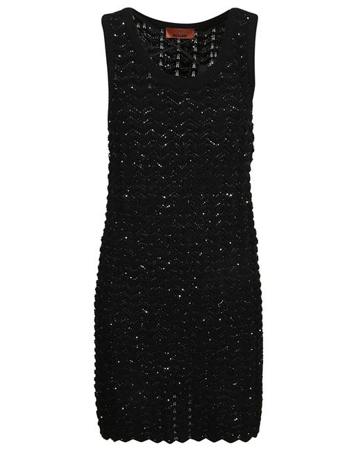 Missoni Black Sleeveless Short Dress