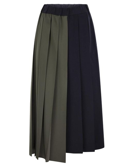 Weekend by Maxmara Blue Managua Pleated Skirt