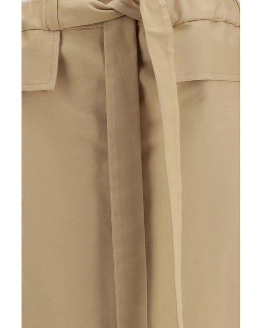 Fabiana Filippi Natural Cotton Midi Skirt Cotton; Elastane