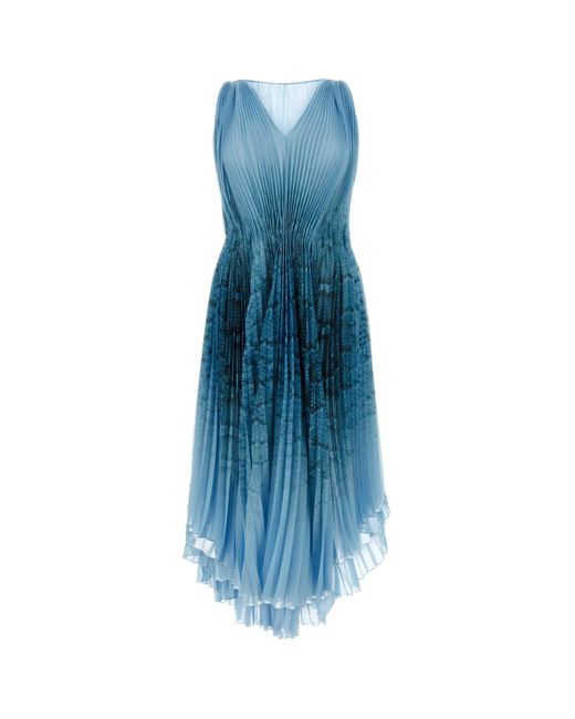 Ermanno Scervino Blue Light Polyester Dress