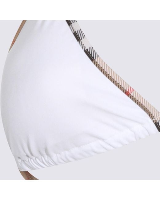 Burberry White Sea Clothing Elastane Polyamide