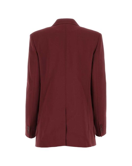 Max Mara Studio Red Tyrian Wool Matassa Blazer