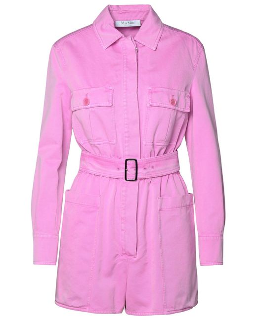 Max Mara Pink Visiera - Short Cotton Drill Suit