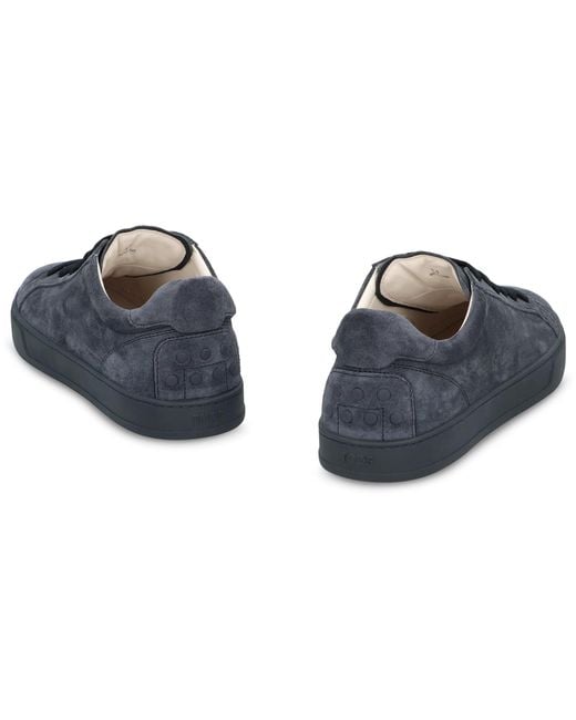 Tod's Blue Suede Sneakers Calf Trainers for men