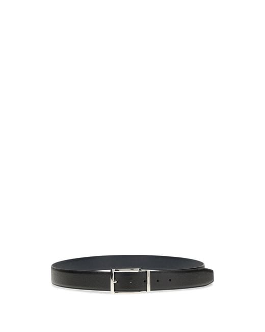 Ferragamo Black Reversible Belt Calf Leather Bos Taurus E Braces for men
