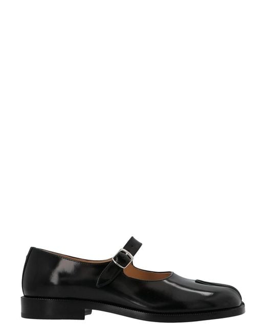 Maison Margiela Black Tabi Flat Shoes
