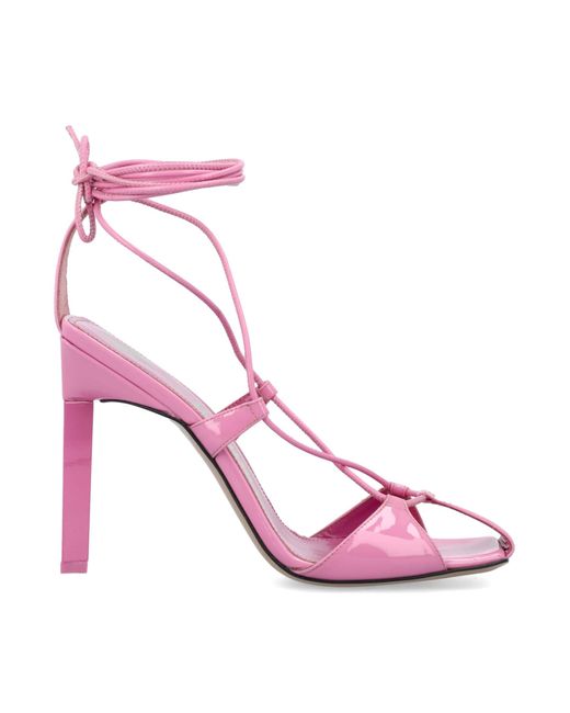 The Attico Pink Adele Lace-up Sandal 105