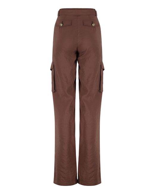 Versace Jeans Couture Brown Versace Cargo Trousers Modal Wide-Leg