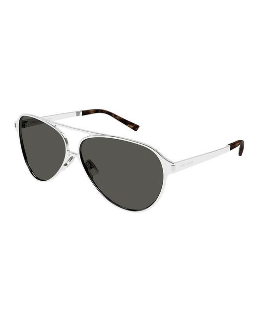 Saint Laurent Brown Sunglasses Aviator Full Rim, Frame And Lens Sl734002