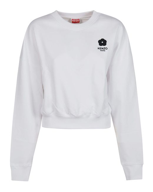 KENZO White Boke 2.0 Cropped Sweatshirt