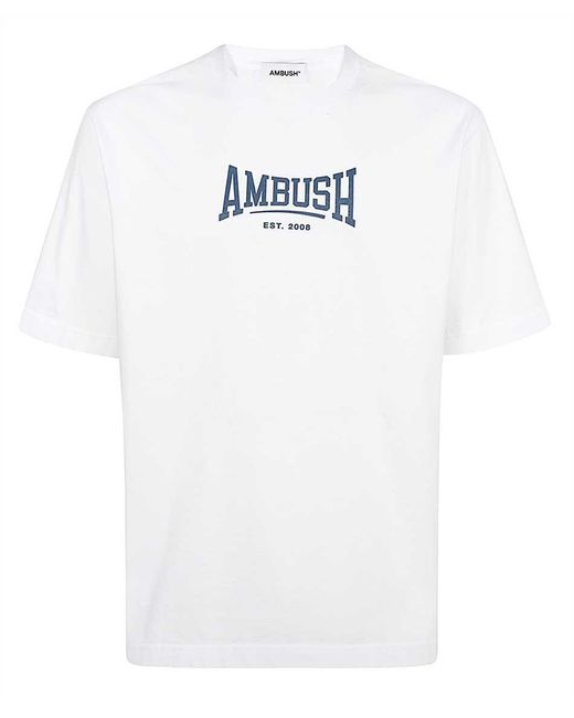Ambush White Cotton T-Shirt for men