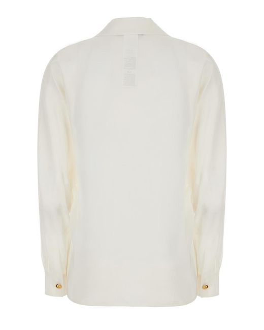 Max Mara White Shirt Mstaia Silk Blouses