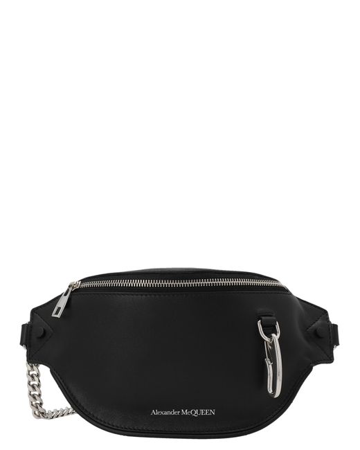 Black for Men Mens Bags Belt Bags waist bags and bumbags Alexander McQueen Synthetic Fanny Packs in Black&White 