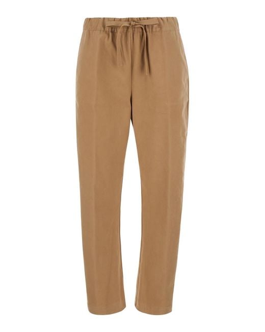 Semicouture Natural Trousers Buddy Cotton
