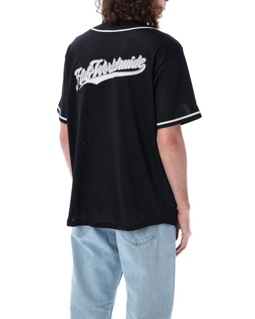 Huf Black Baseball Mesh Shirt for men