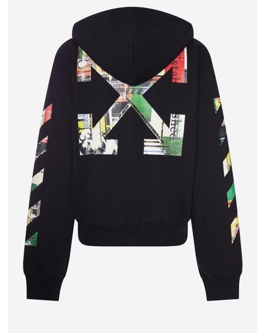 Off-White c/o Virgil Abloh Blue Cotton Hoodie Sweatshirts for men