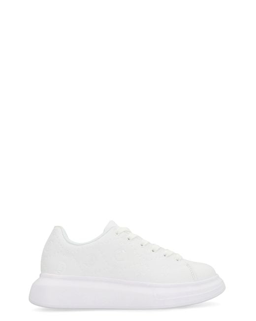 Just Cavalli White Leather Low-Top Sneakers Trainers
