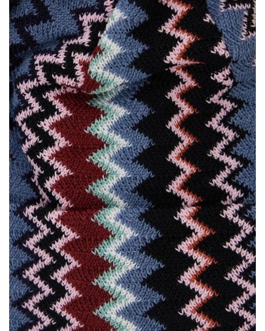 Missoni Blue Hat Tech Fabric Acrylic