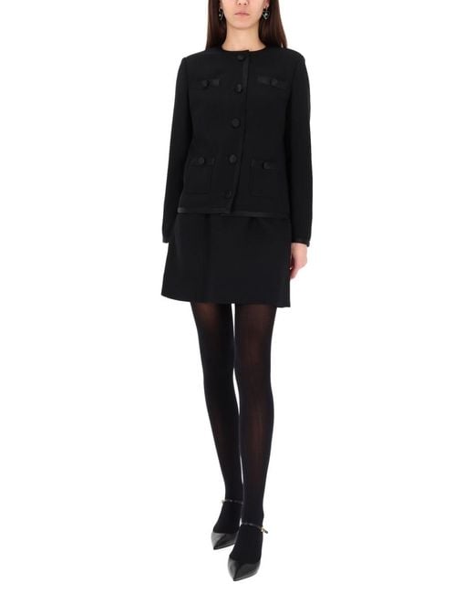 Dolce & Gabbana Black Double Crepe Single-Breasted Jacket Virgin Wool