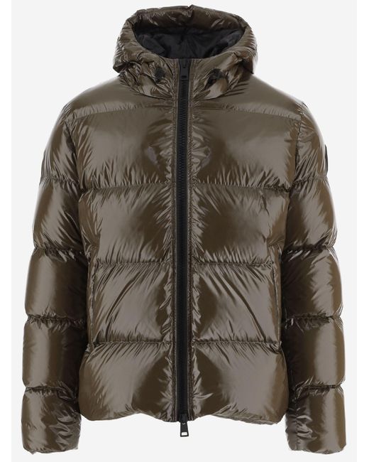 Herno Green Down Jacket Quilted Nylon Padded for men