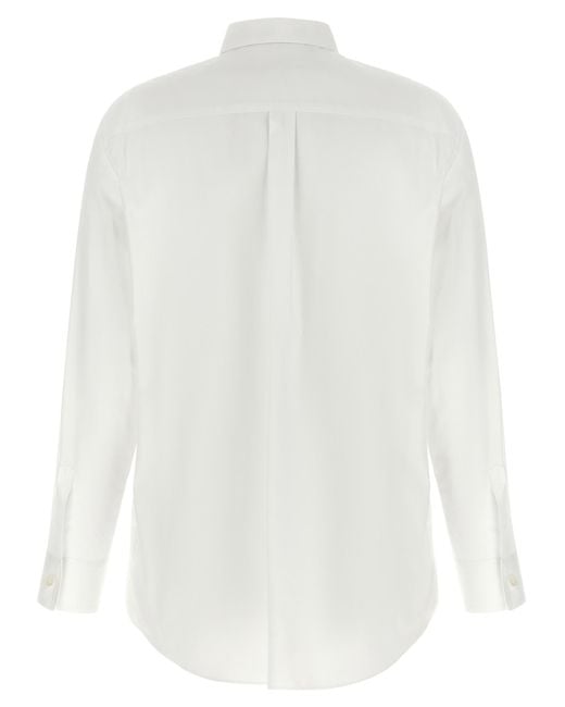 Comme des Garçons White Crochet Pocket Shirt